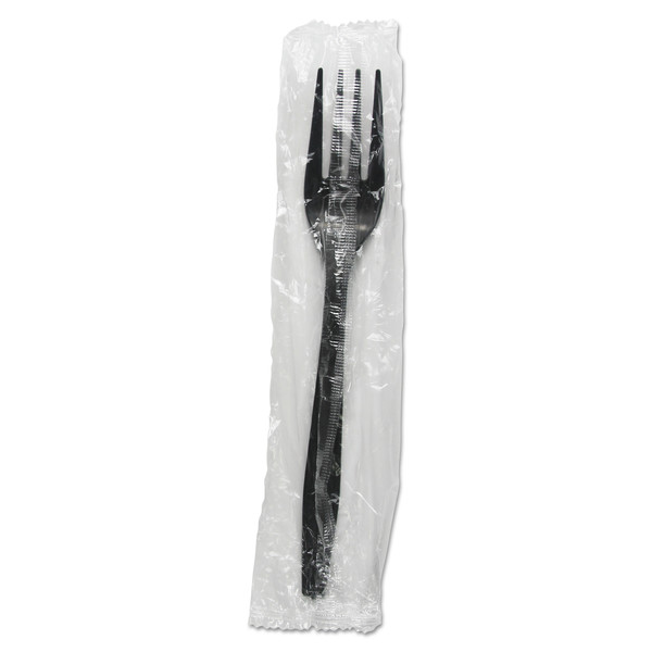 Boardwalk Heavyweight Wrapped Polypropylene Cutlery, Fork, Black, PK1000 FORKHWPPBIW